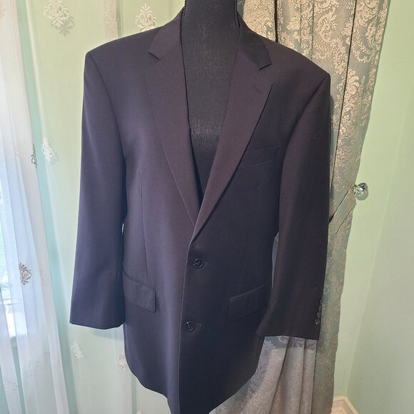 Baroni Blazer Suit Men's Size 44R 100% Wool - Picture 1 of 12
